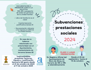 Subvenciones Prestaciones Sociales 2024