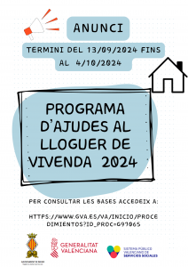 PROGRAMA D'AJUDES AL LLOGUER VIVENDA 2024