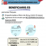 LLISTAT DE SOL·LICITUDS PRESENTADES PER A LA CONCESSIÓ D'AJUDES PER SITUACIONS EXTRAORDINÀRIES 2024