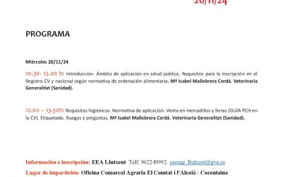 JORNADA SOBRE REQUISITOS HIGIÉNICO SANITARIOS EN EL SECTOR DE LA COMERCIALIZACIÓN DE LA MIEL